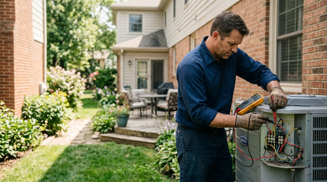 HVAC technician working near Hollins, AL